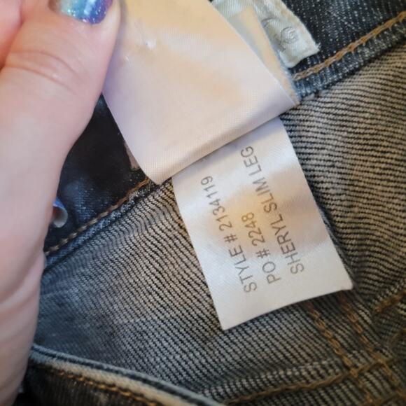 Y2K French Dressing Dark Wash Slim High Rise Bootcut Straight Jeans Size 10 - Picture 6 of 10